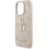 GUESS PU 4G Metal Logo Strap Case for iPhone 15 Pro Max Pink - (GUHCP15XP4GMGSP)