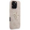 GUESS PU 4G Metal Logo Strap Case for iPhone 16 Pro Pink - (GUHCP16LP4GMGSP)