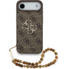 GUESS PU 4G Metal Logo Strap Case for iPhone Air Brown - (GUHCP17MP4GMGSW)