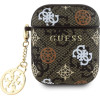 GUESS PU 4G Peony Charm Case for AirPods 1/2 Brown - (GUA2P4RPEW)