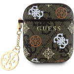 GUESS PU 4G Peony Charm Case for AirPods 1/2 Brown - (GUA2P4RPEW)
