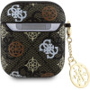 GUESS PU 4G Peony Charm Case for AirPods 1/2 Brown - (GUA2P4RPEW)