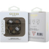 GUESS PU 4G Peony Charm Case for AirPods 1/2 Brown - (GUA2P4RPEW)