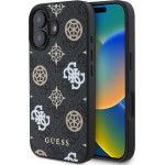 GUESS PU 4G Peony MagSafe Case for iPhone 16 Black - (GUHMP16SP4PWPK)