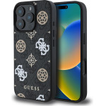 GUESS PU 4G Peony MagSafe Case for iPhone 16 Pro Max Black - (GUHMP16XP4PWPK)