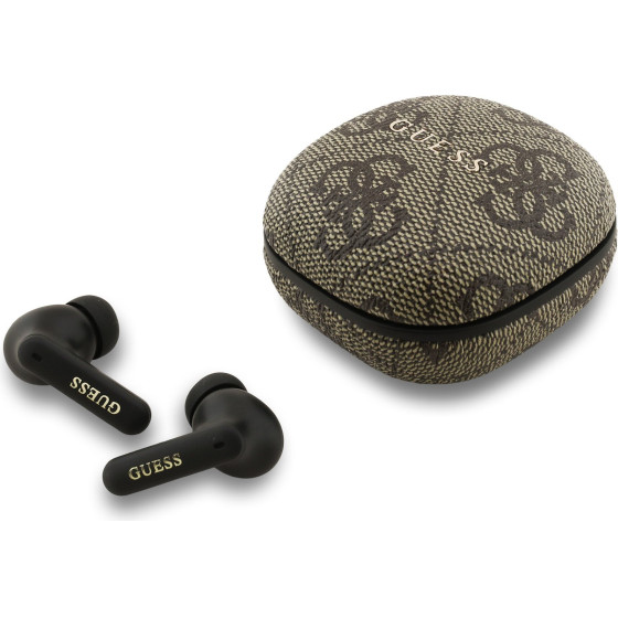GUESS PU 4G Script Logo ENC TWS Wireless Earphones Brown - (GUTWST3P4EGW)