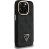 GUESS PU 4G Strass Triangle Logo Stand Camera Frame MagSafe Case for iPhone 15 Pro Max Black - (GUHMP15XPCS4GPTK)