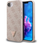 GUESS PU 4G Strass Triangle Metal Logo Case for iPhone 16e Pink - (GUHCPSE4P4TDPP)