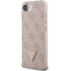 GUESS PU 4G Strass Triangle Metal Logo Case for iPhone 16e Pink - (GUHCPSE4P4TDPP)