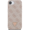 GUESS PU 4G Strass Triangle Metal Logo Case for iPhone 16e Pink - (GUHCPSE4P4TDPP)