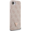 GUESS PU 4G Strass Triangle Metal Logo Case for iPhone 16e Pink - (GUHCPSE4P4TDPP)