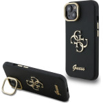 GUESS PU Grained 4G Logo Stand Camera Frame Case for iPhone 13 Black - (GUHCP13MPCS4GSK)