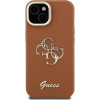 GUESS PU Grained 4G Logo Stand Camera Frame Case for iPhone 13 Brown - (GUHCP13MPCS4GSW)