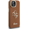 GUESS PU Grained 4G Logo Stand Camera Frame Case for iPhone 13 Brown - (GUHCP13MPCS4GSW)