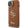 GUESS PU Grained 4G Logo Stand Camera Frame Case for iPhone 14 Brown - (GUHCP14SPCS4GSW)