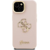 GUESS PU Grained 4G Logo Stand Camera Frame Case for iPhone 15 Pink - (GUHCP15SPCS4GSP)