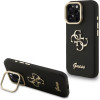 GUESS PU Grained 4G Logo Stand Camera Frame Case for iPhone 15 Pro Black - (GUHCP15LPCS4GSK)