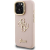 GUESS PU Grained 4G Logo Stand Camera Frame Case for iPhone 15 Pro Max Pink - (GUHCP15XPCS4GSP)