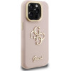GUESS PU Grained 4G Logo Stand Camera Frame Case for iPhone 15 Pro Max Pink - (GUHCP15XPCS4GSP)
