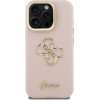GUESS PU Grained 4G Logo Stand Camera Frame Case for iPhone 15 Pro Pink - (GUHCP15LPCS4GSP)