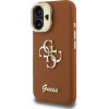 GUESS PU Grained 4G Logo Stand Camera Frame Case for iPhone 16 Brown - (GUHCP16SPCS4GSW)