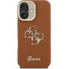 GUESS PU Grained 4G Logo Stand Camera Frame Case for iPhone 16 Brown - (GUHCP16SPCS4GSW)