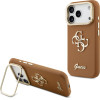GUESS PU Grained 4G Logo Stand Camera Frame Case for iPhone 17 Pro Brown - (GUHCP17LPCS4GSW)