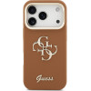 GUESS PU Grained 4G Logo Stand Camera Frame Case for iPhone 17 Pro Brown - (GUHCP17LPCS4GSW)