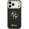 GUESS PU Grained 4G Logo Stand Camera Frame Case for iPhone 17 Pro Max Black - (GUHCP17XPCS4GSK)