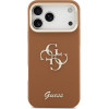 GUESS PU Grained 4G Logo Stand Camera Frame Case for iPhone 17 Pro Max Brown - (GUHCP17XPCS4GSW)