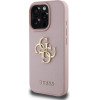 GUESS PU Grained 4G Metal Logo Case for iPhone 15 Pro Max Pink - (GUHCP15XPGT4MBP)