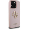 GUESS PU Grained 4G Metal Logo Case for iPhone 15 Pro Max Pink - (GUHCP15XPGT4MBP)