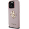 GUESS PU Grained 4G Metal Logo Case for iPhone 15 Pro Pink - (GUHCP15LPGT4MBP)