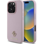 GUESS PU Grained 4G Small Metal Logo MagSafe Case for iPhone 16 Pro Max Pink - (GUHMP16XPGCSM4MP)