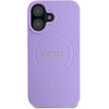 GUESS PU Grained Classic Logo MagSafe Case for iPhone 16 Purple - (GUHMP16SPGHSMMU)