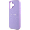 GUESS PU Grained Classic Logo MagSafe Case for iPhone 16 Purple - (GUHMP16SPGHSMMU)