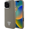 GUESS PU Grained Triangle Logo Case for iPhone 16 Pro Max Brown - (GUHMP16XPGTSPSW)