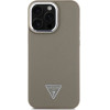 GUESS PU Grained Triangle Logo Case for iPhone 16 Pro Max Brown - (GUHMP16XPGTSPSW)