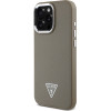 GUESS PU Grained Triangle Logo Case for iPhone 16 Pro Max Brown - (GUHMP16XPGTSPSW)