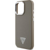 GUESS PU Grained Triangle Logo Case for iPhone 16 Pro Max Brown - (GUHMP16XPGTSPSW)
