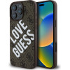 GUESS PU Leather 4G Big Love Logo MagSafe Case for iPhone 16 Pro Max Brown - (GUHMP16XP4PLGWW)