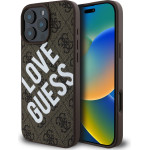 GUESS PU Leather 4G Big Love Logo MagSafe Case for iPhone 16 Pro Max Brown - (GUHMP16XP4PLGWW)