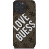 GUESS PU Leather 4G Big Love Logo MagSafe Case for iPhone 16 Pro Max Brown - (GUHMP16XP4PLGWW)