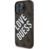 GUESS PU Leather 4G Big Love Logo MagSafe Case for iPhone 16 Pro Max Brown - (GUHMP16XP4PLGWW)