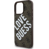 GUESS PU Leather 4G Big Love Logo MagSafe Case for iPhone 16 Pro Max Brown - (GUHMP16XP4PLGWW)
