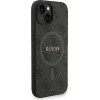 GUESS PU Leather 4G Colored Ring Strap MagSafe Case for iPhone 13 Black - (GUHMP13MP4GREGSK)
