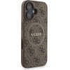 GUESS PU Leather 4G Colored Ring Strap MagSafe Case for iPhone 16 Brown - (GUHMP16SP4GREGSW)