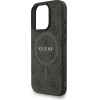 GUESS PU Leather 4G Colored Ring Strap MagSafe Case for iPhone 16 Pro Black - (GUHMP16LP4GREGSK)