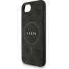 GUESS PU Leather 4G Colored Ring Strap MagSafe Case for iPhone 16e Black - (GUHMPSE4P4GREGSK)