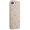 GUESS PU Leather 4G Colored Ring Strap MagSafe Case for iPhone 16e Pink - (GUHMPSE4P4GREGSP)